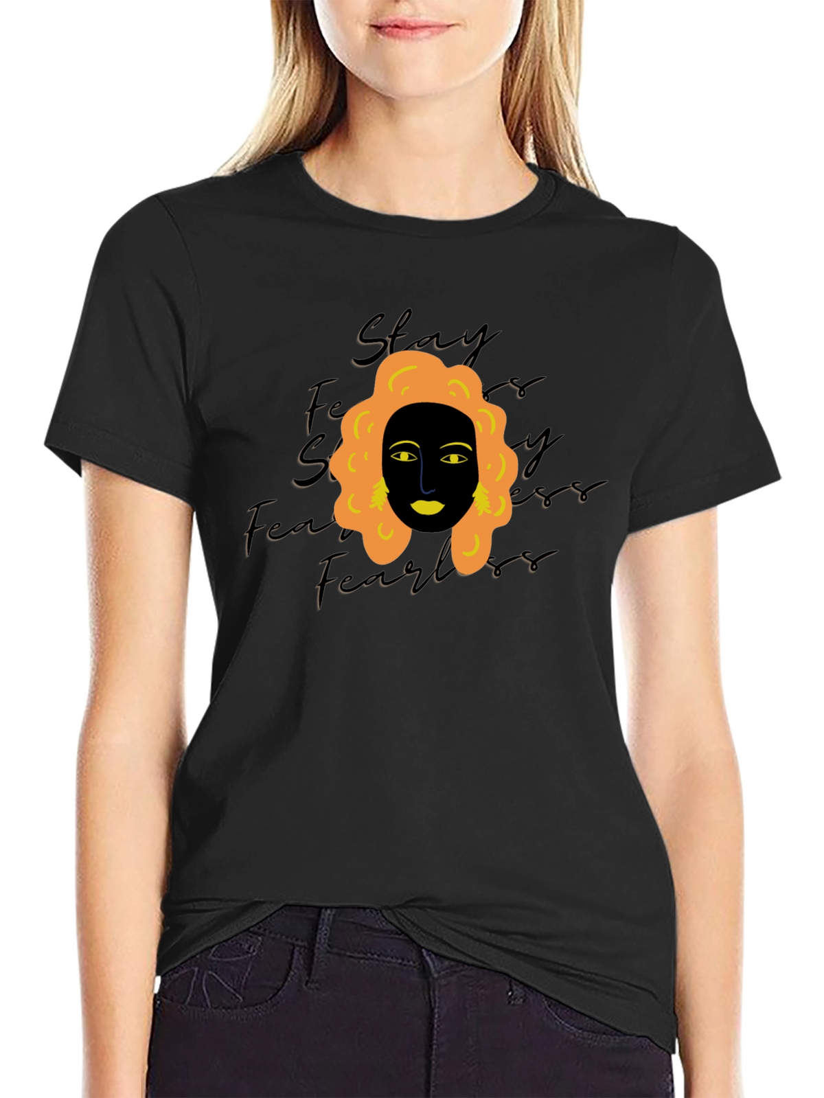 Stay Fearless Graphic Tee - Black