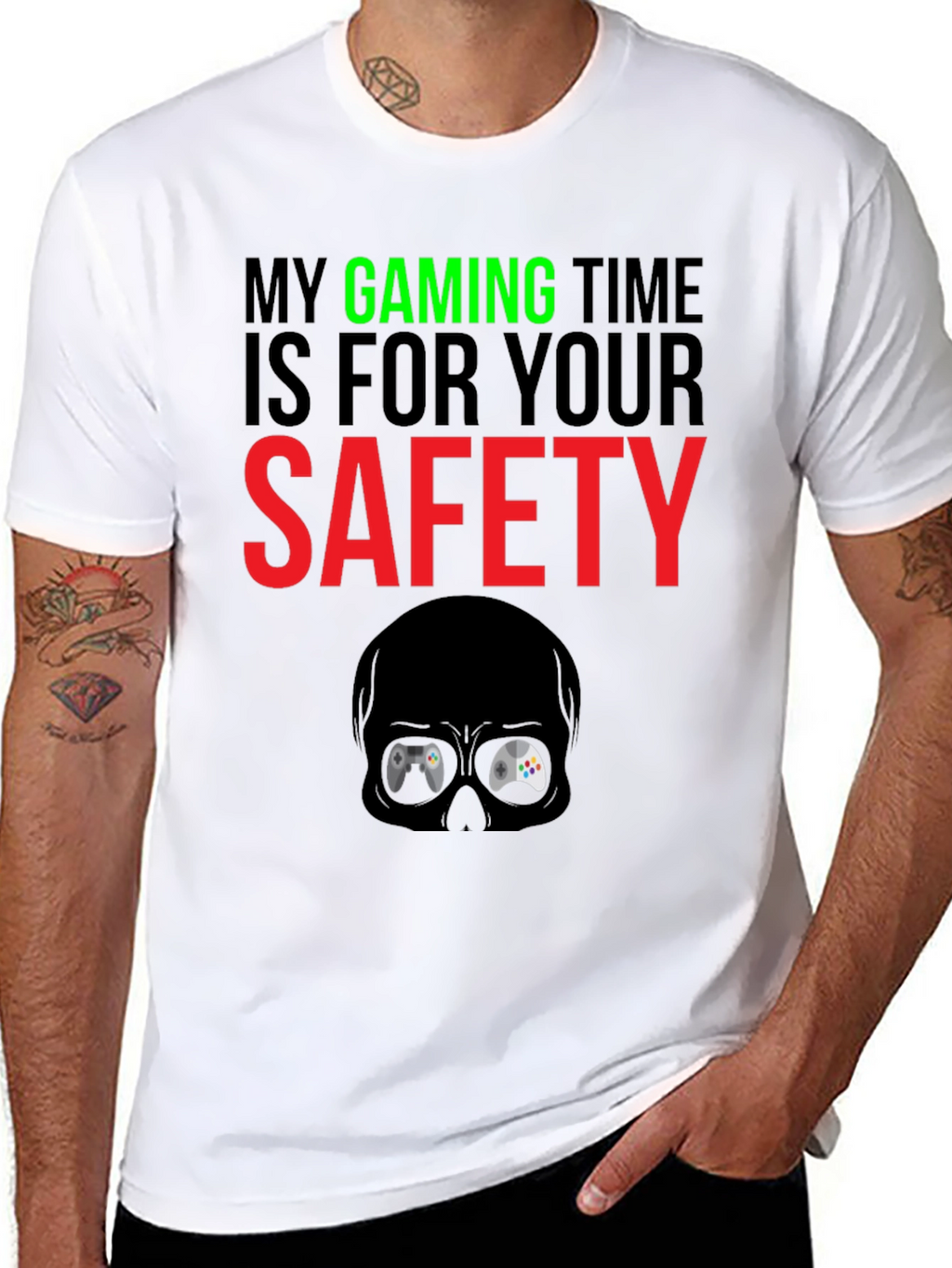 Gaming Time Safety Black T-Shirt