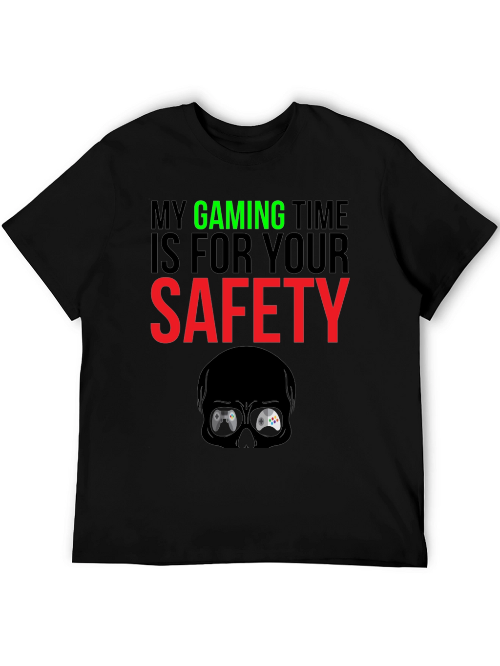 Gaming Time Safety Black T-Shirt
