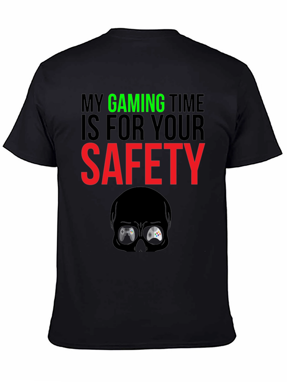 Gaming Time Safety Black T-Shirt