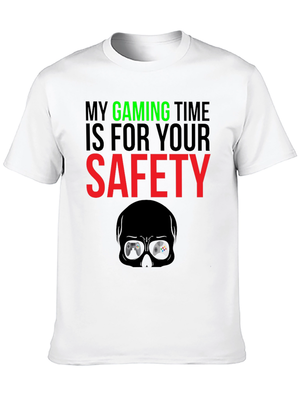 Gaming Time Safety Black T-Shirt