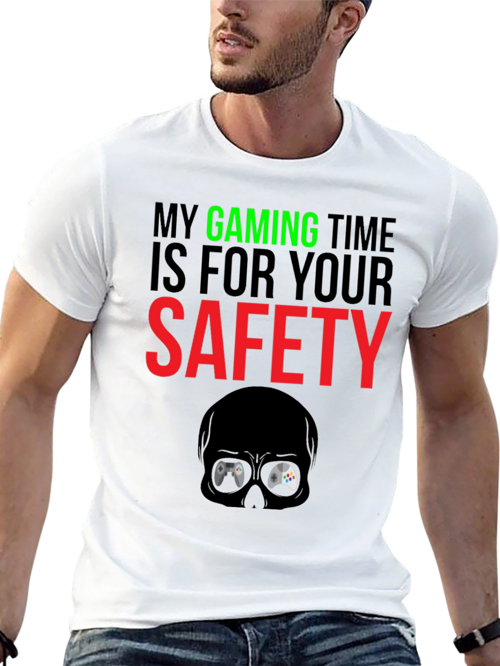 Gaming Time Safety Black T-Shirt