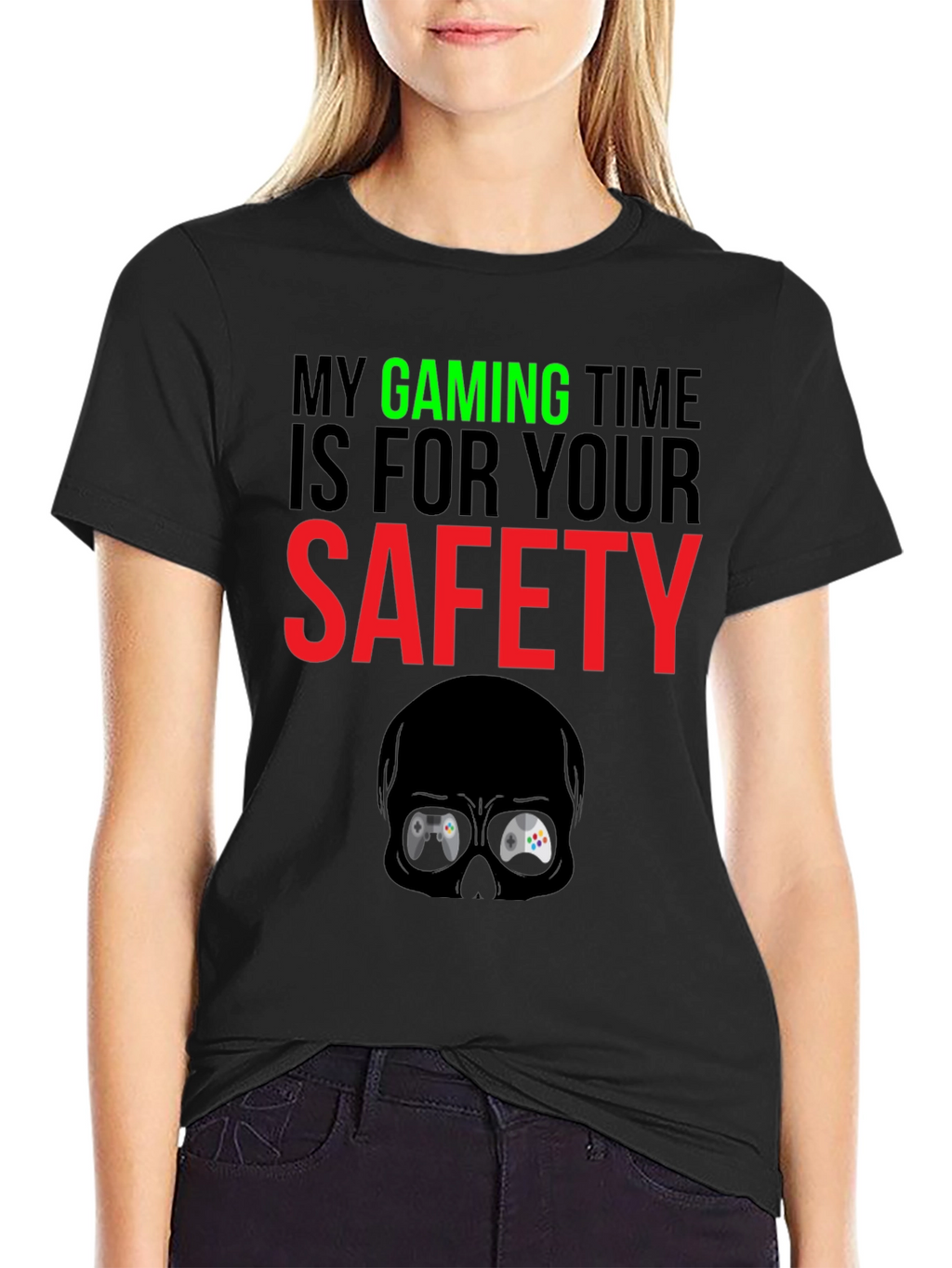 Gaming Time Safety Black T-Shirt