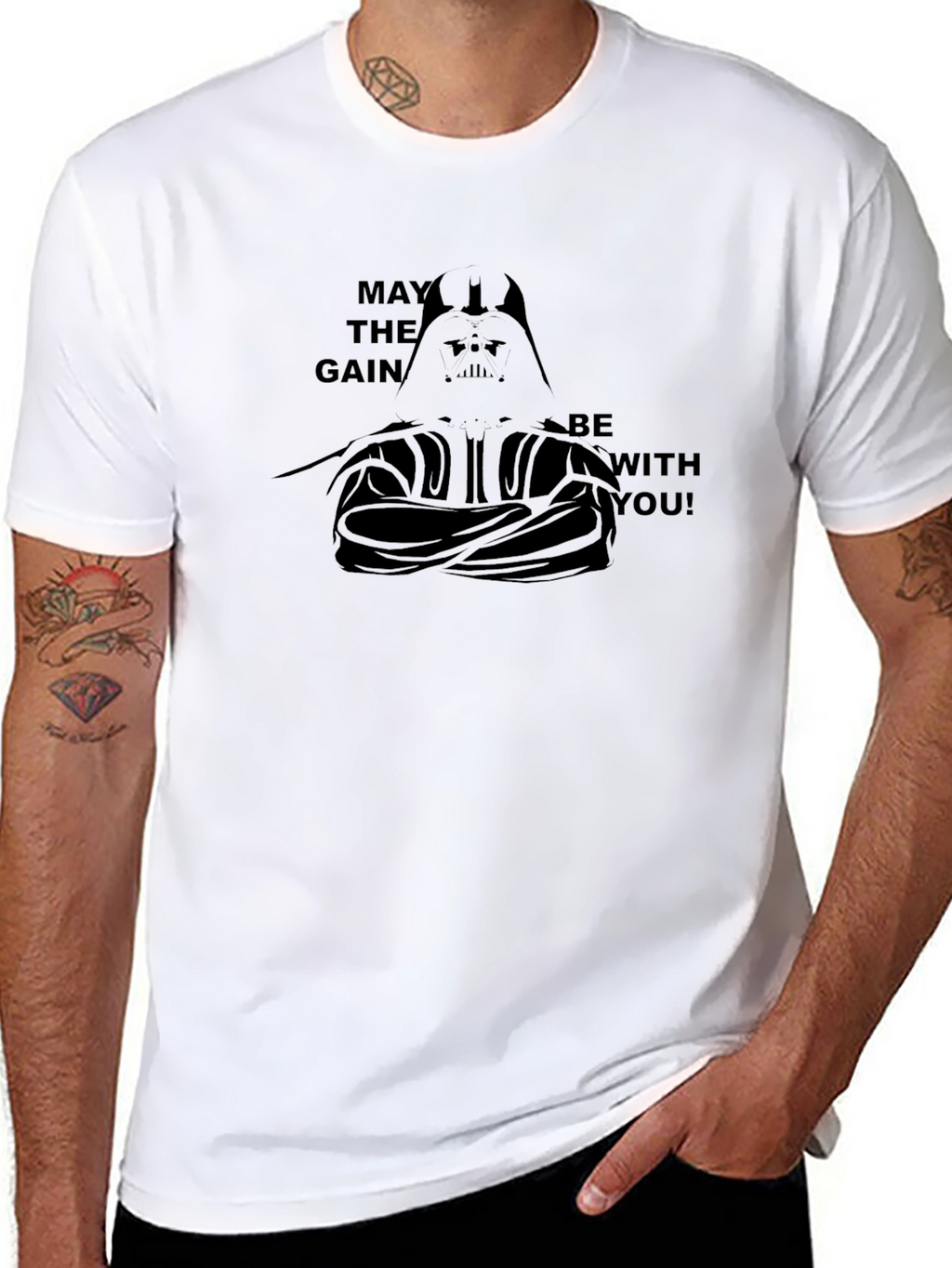 May The Gain Be With You Black T-Shirt