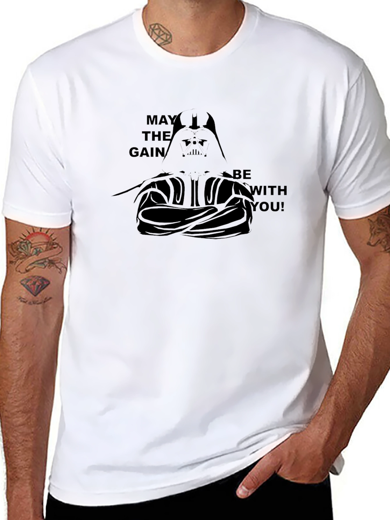 May The Gain Be With You Black T-Shirt