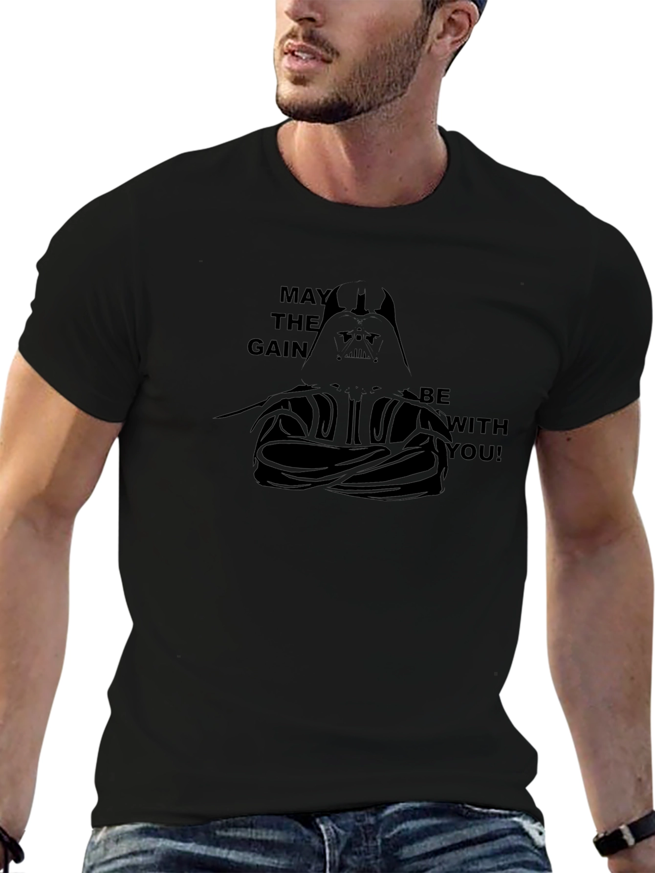 May The Gain Be With You Black T-Shirt