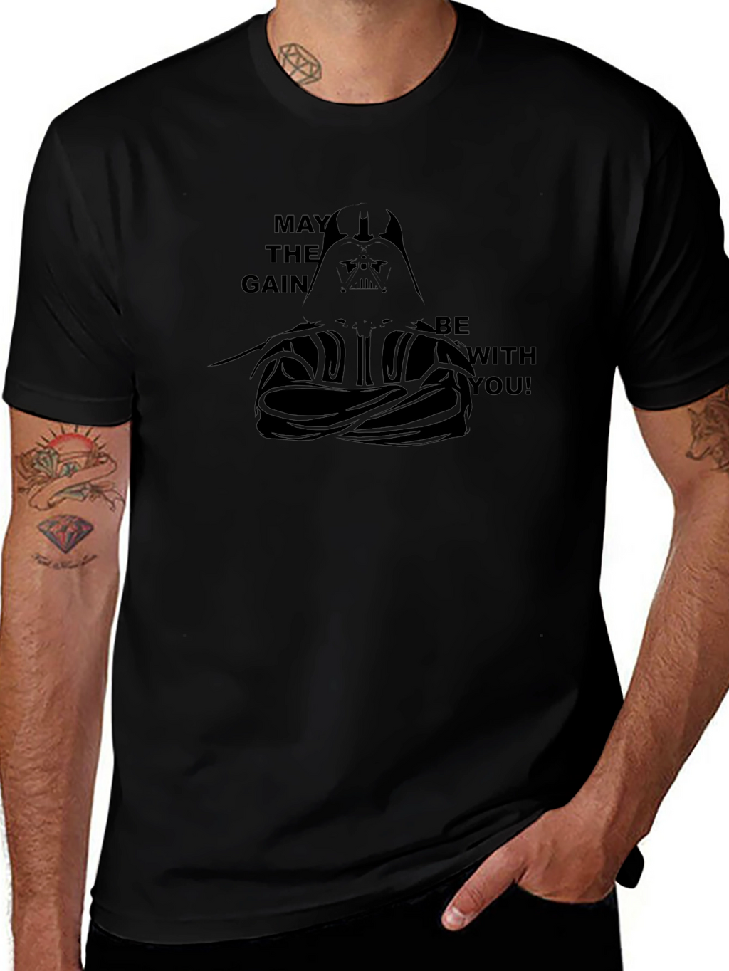 May The Gain Be With You Black T-Shirt