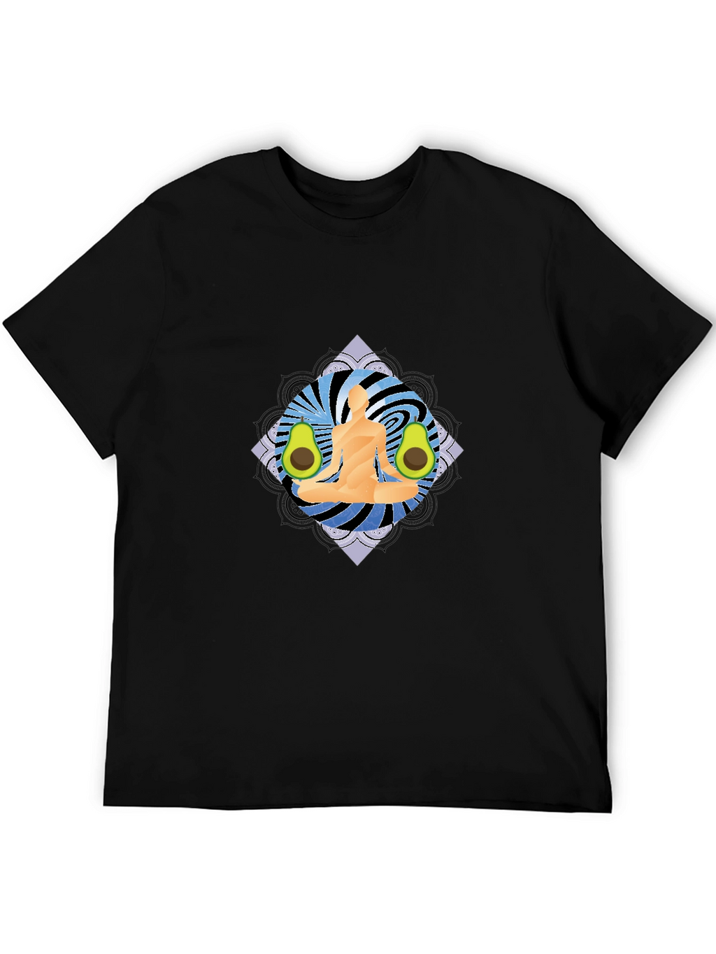 Yoga Avocado Black T-Shirt