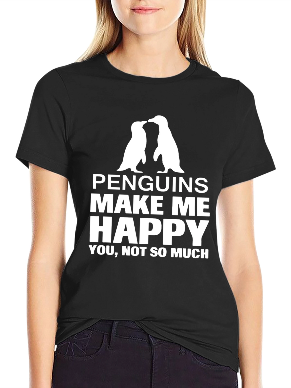 Penguin Lover T-Shirt: Penguins Make Me Happy Graphic Tee