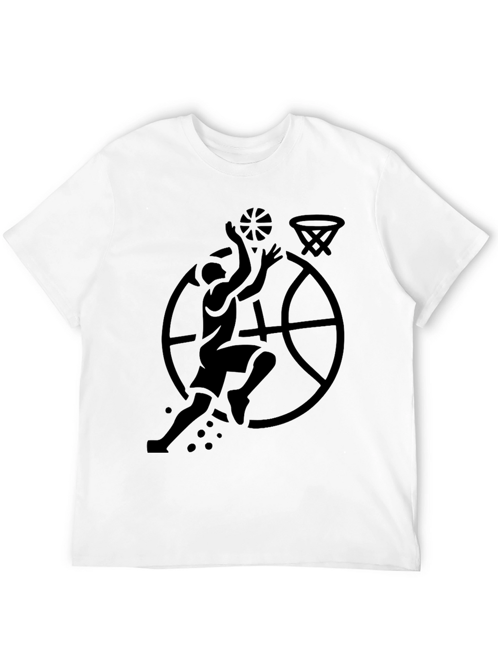 Black Basketball Graphic Tee for Men
