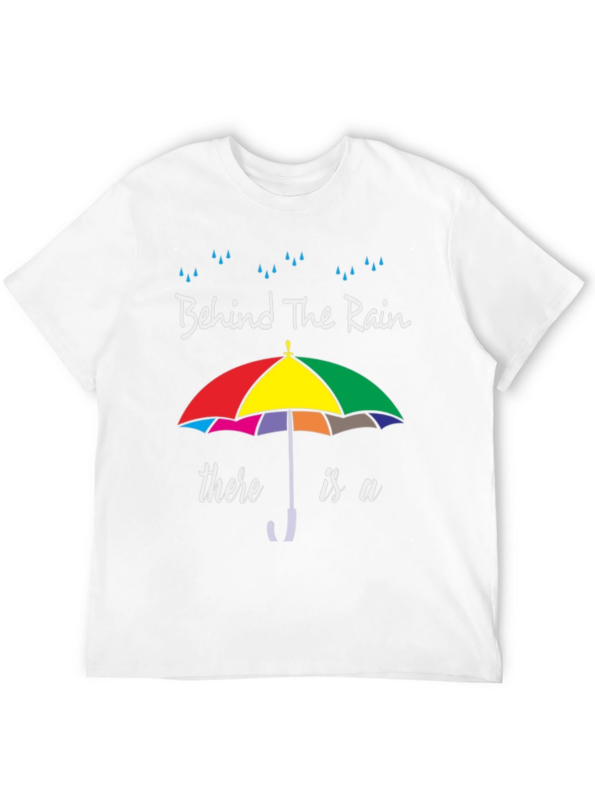 Behind The Rain Umbrella Graphic T-Shirt