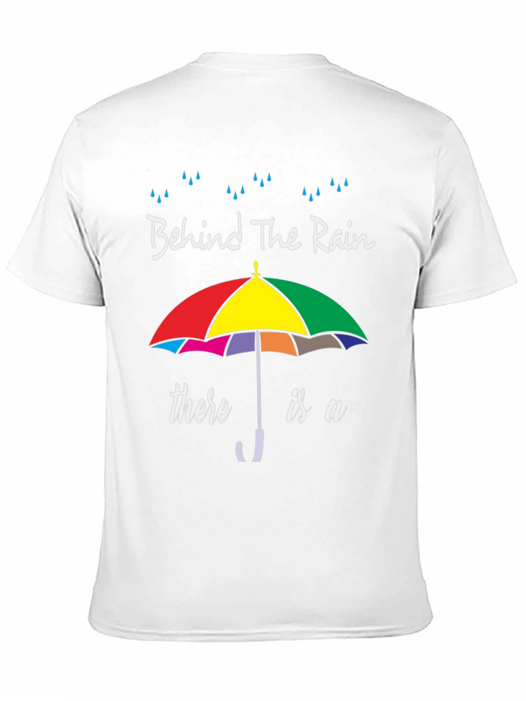 Behind The Rain Umbrella Graphic T-Shirt