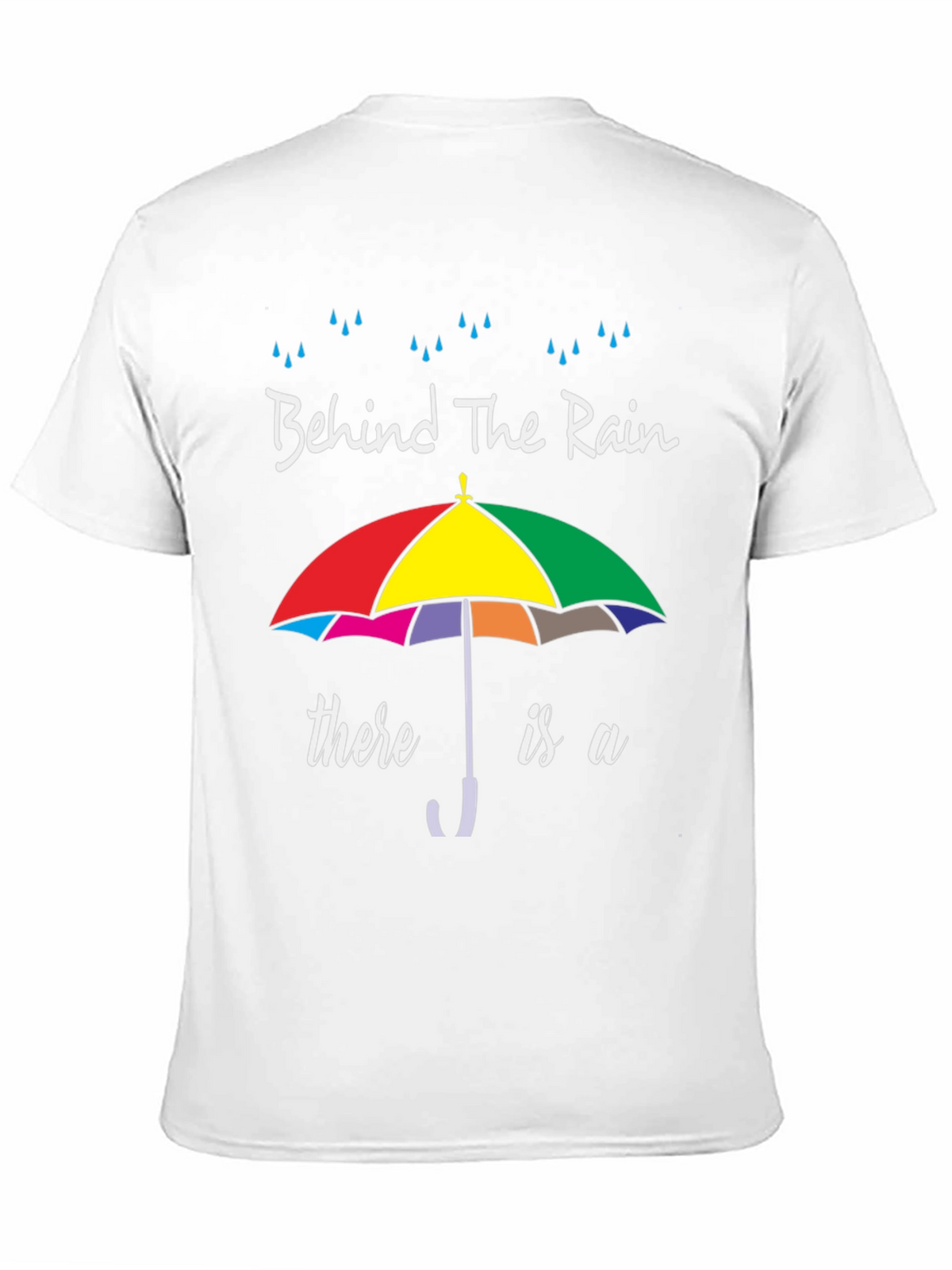 Behind The Rain Umbrella Graphic T-Shirt