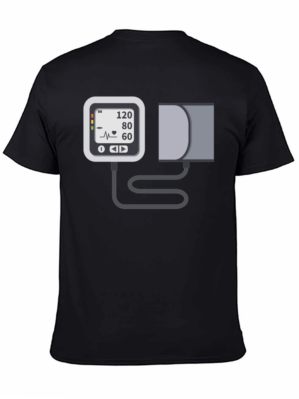 Blood Pressure Monitor Graphic Tee - Black