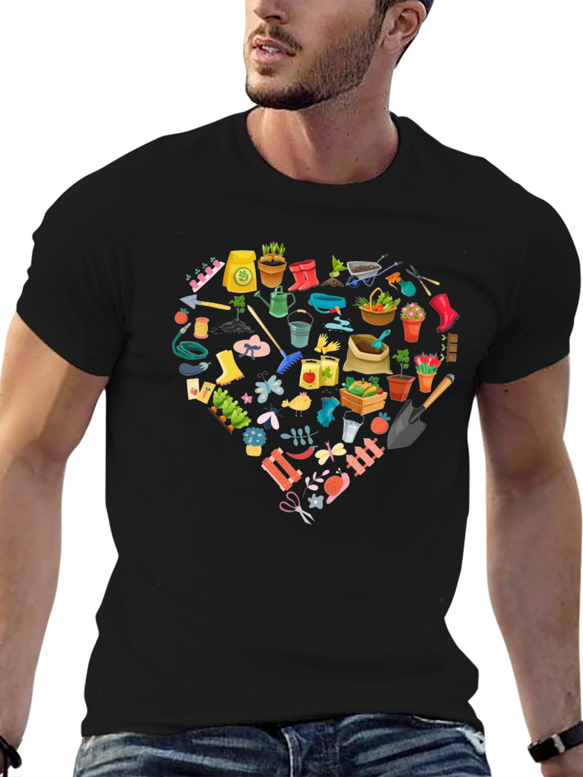 Gardening Lovers Black T-Shirt