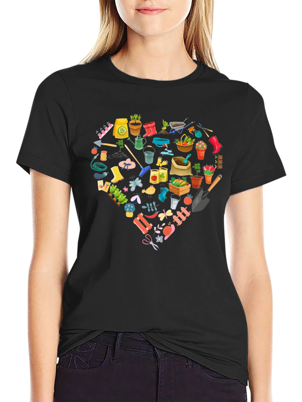 Gardening Lovers Black T-Shirt