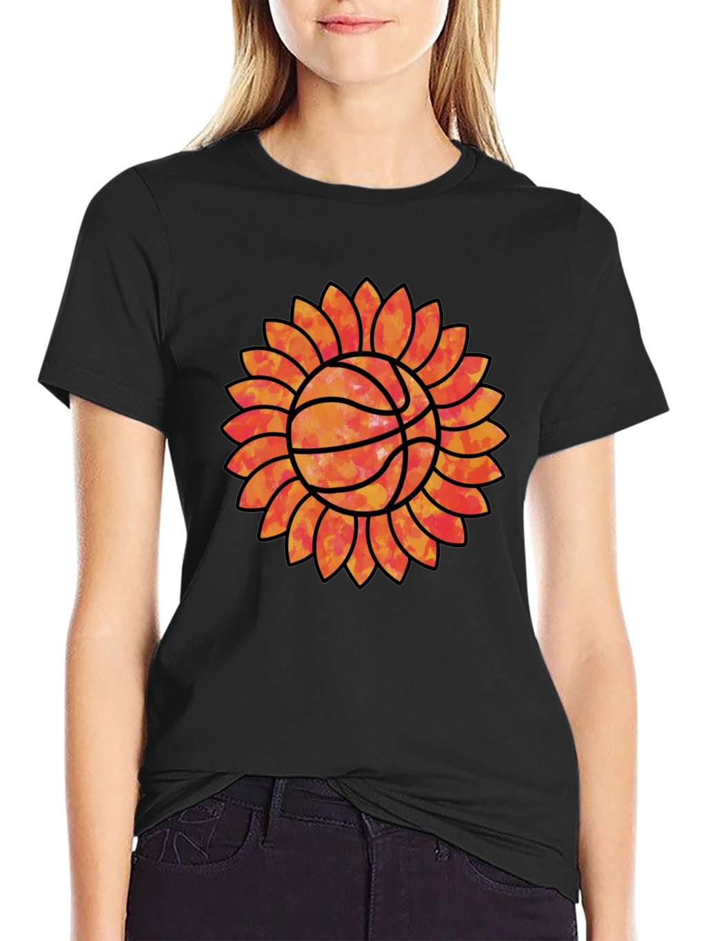 Sunflower Basketball Graphic Tee - Unique Sports Shirt
