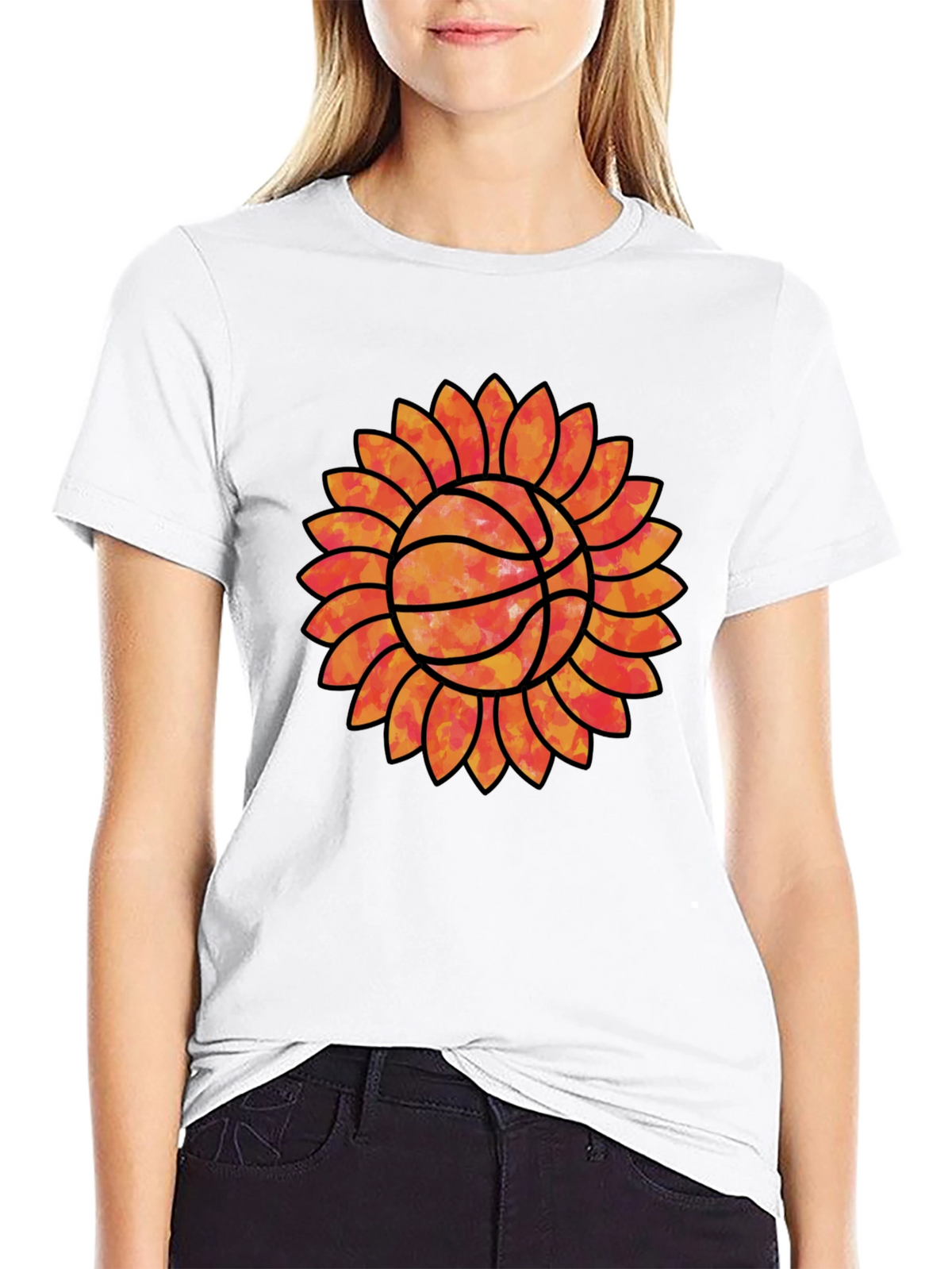Sunflower Basketball Graphic Tee - Unique Sports Shirt