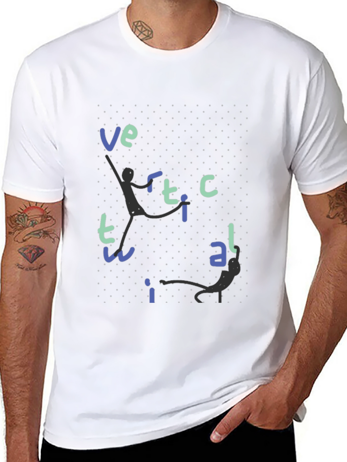 Vertical T-Shirt - Fun Graphic Tee