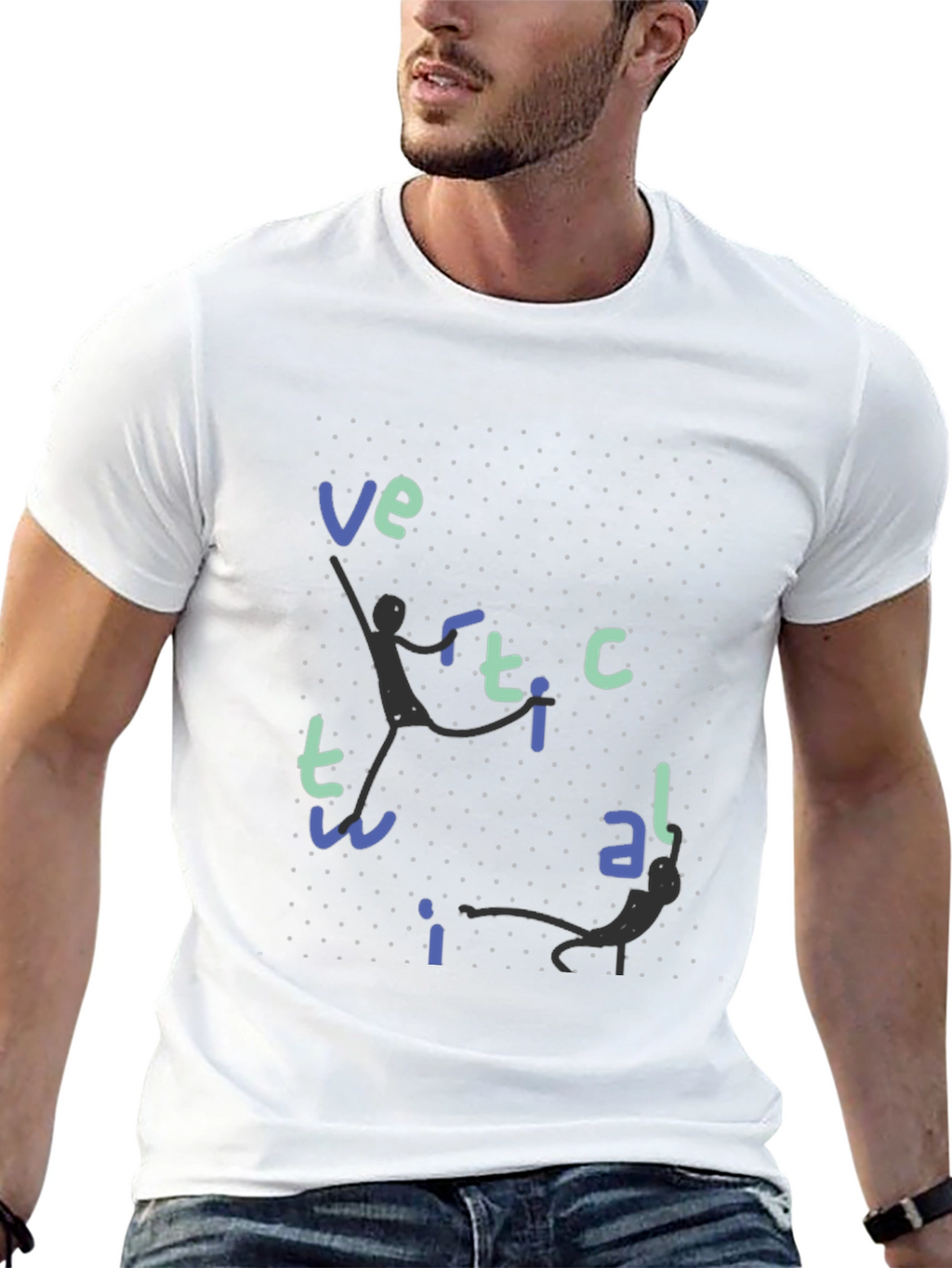 Vertical T-Shirt - Fun Graphic Tee