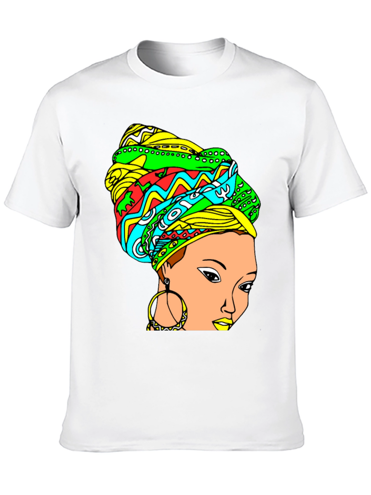 Vibrant Headwrap Graphic Tee