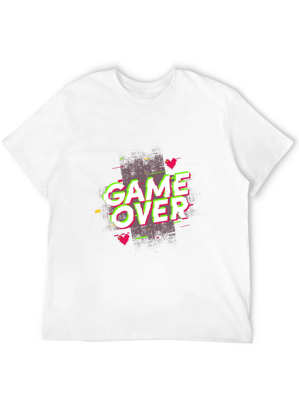 Game Over Graphic Print Tee - Black