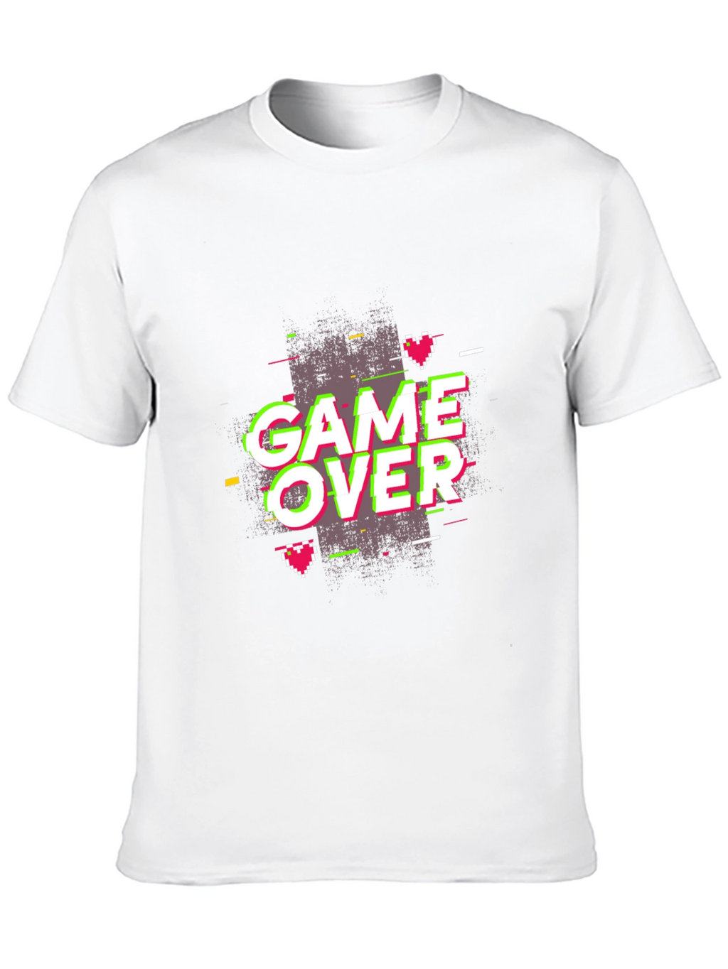 Game Over Graphic Print Tee - Black