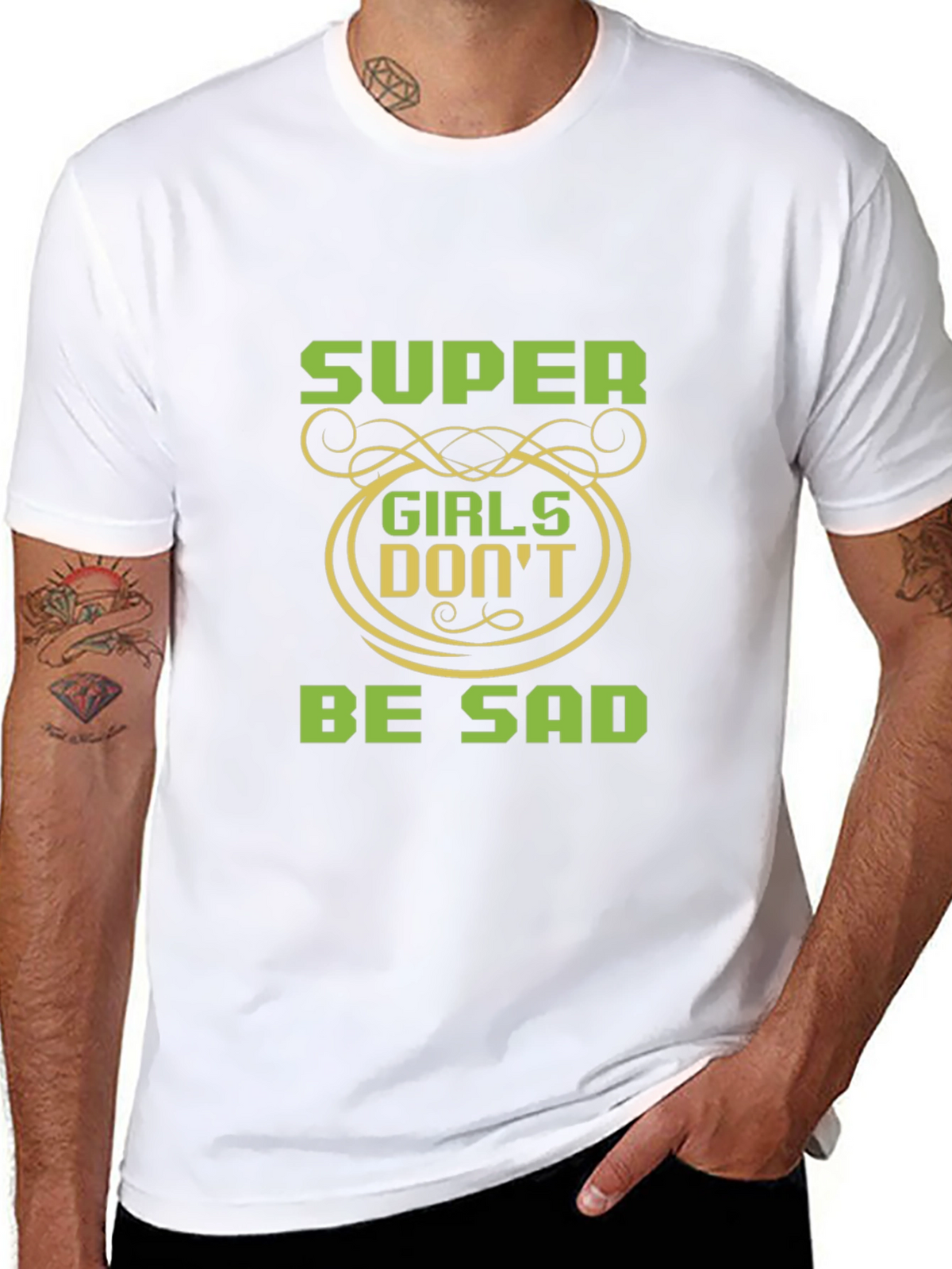 Super Girls Dont Be Sad Black T-Shirt