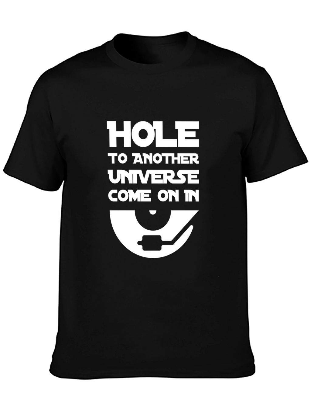 Hole to Another Universe Black Graphic Tee