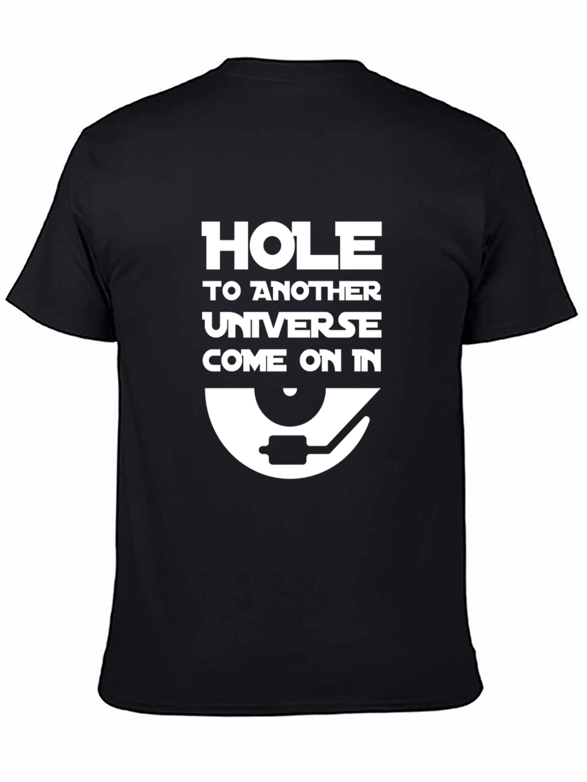 Hole to Another Universe Black Graphic Tee