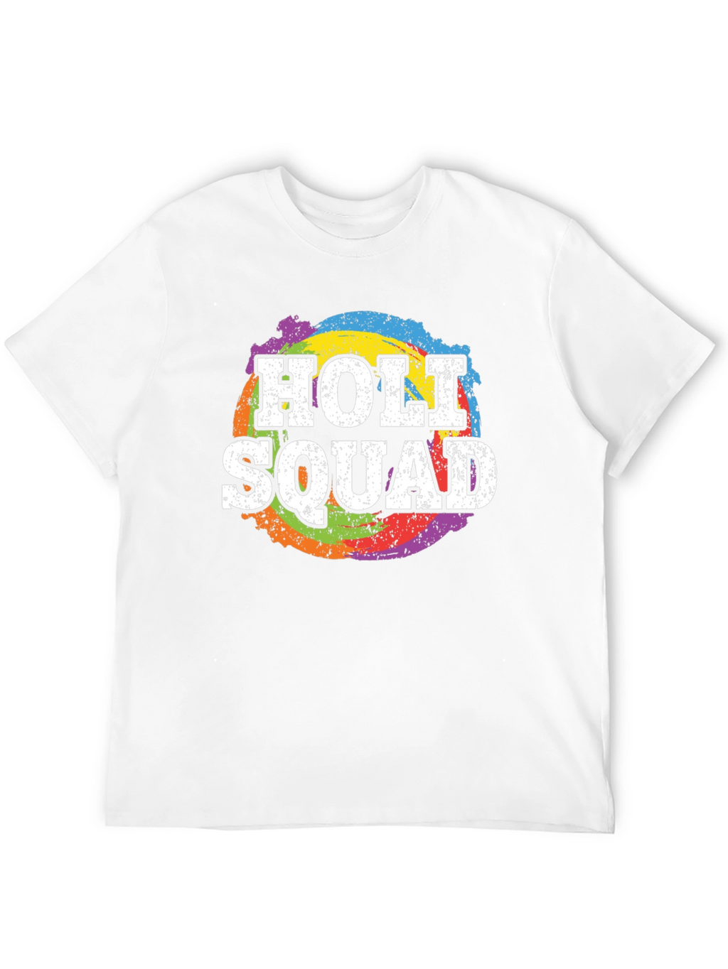 Holi Squad T-Shirt - Rainbow Splatter Design
