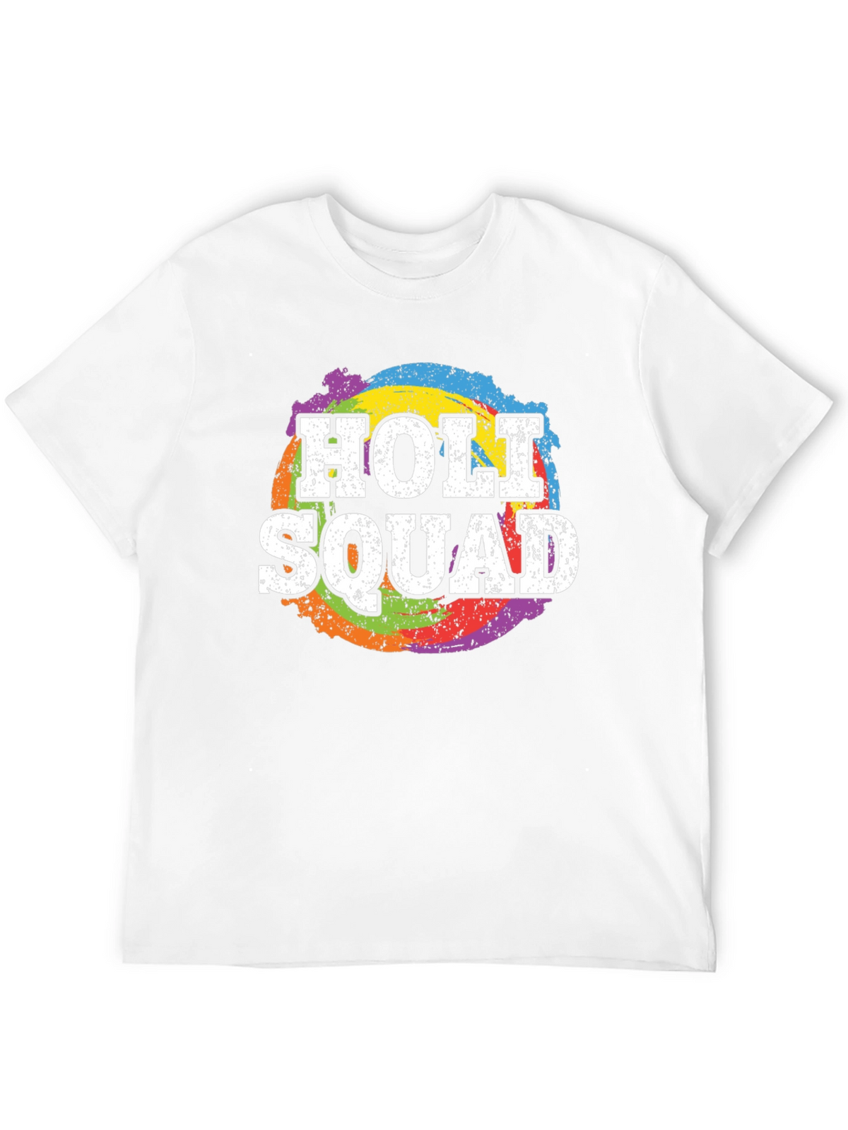 Holi Squad T-Shirt - Rainbow Splatter Design