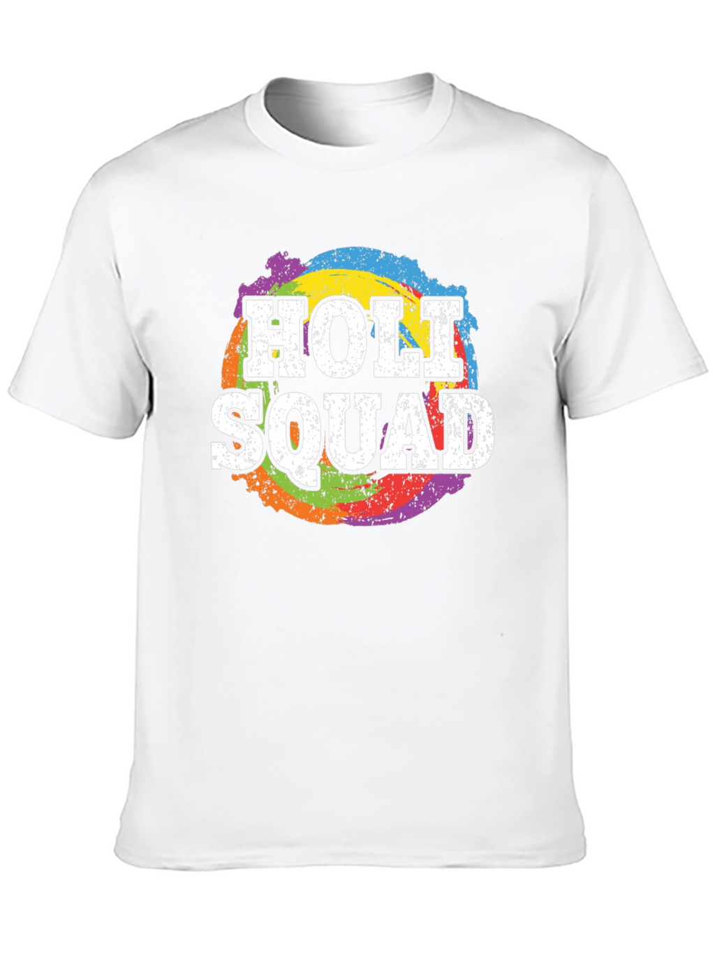 Holi Squad T-Shirt - Rainbow Splatter Design