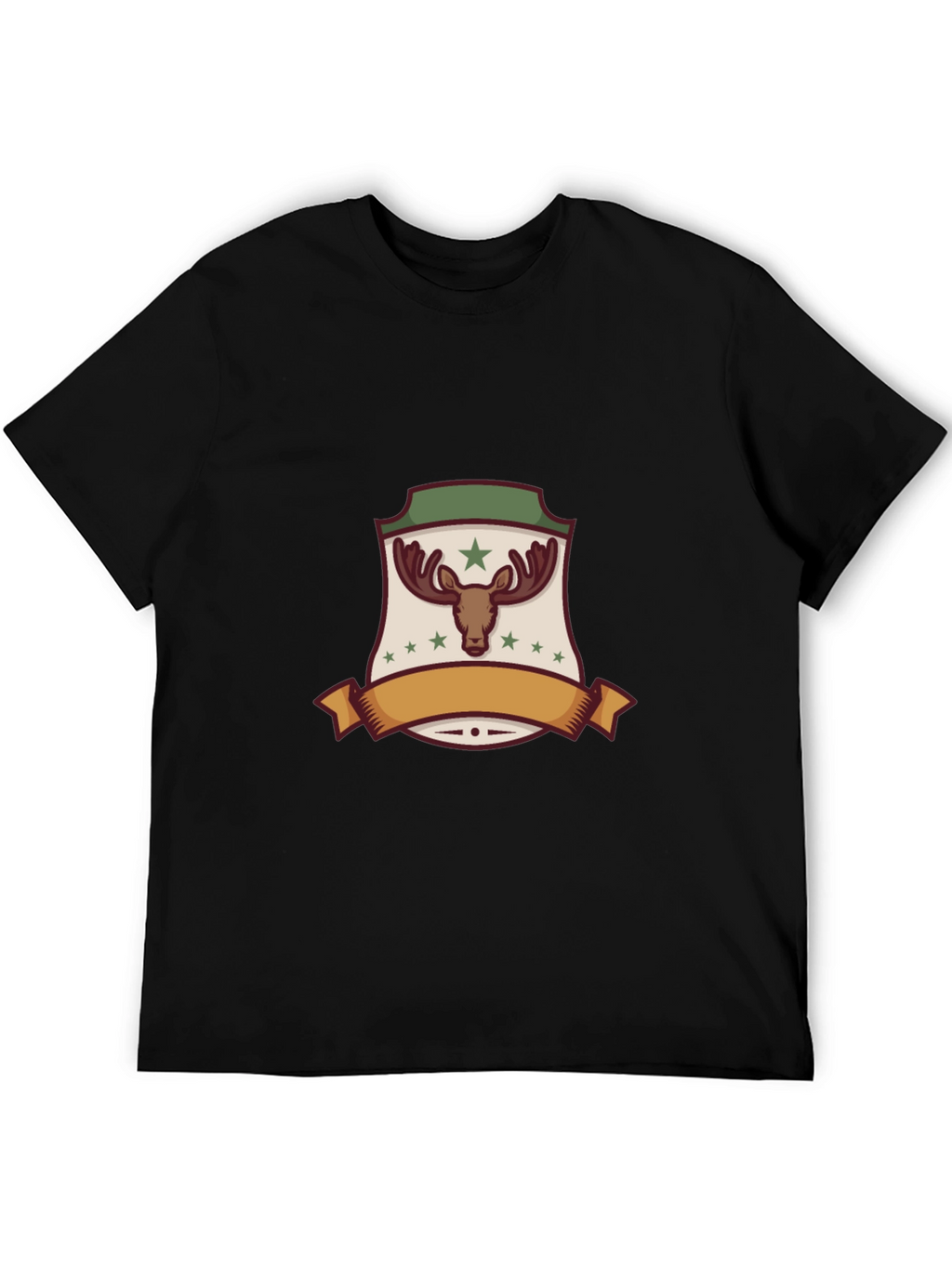 Moose Emblem Black T-Shirt