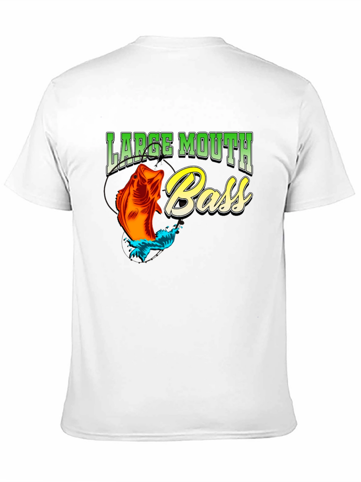 Large Mouth Bass Fishing T-Shirt - Black