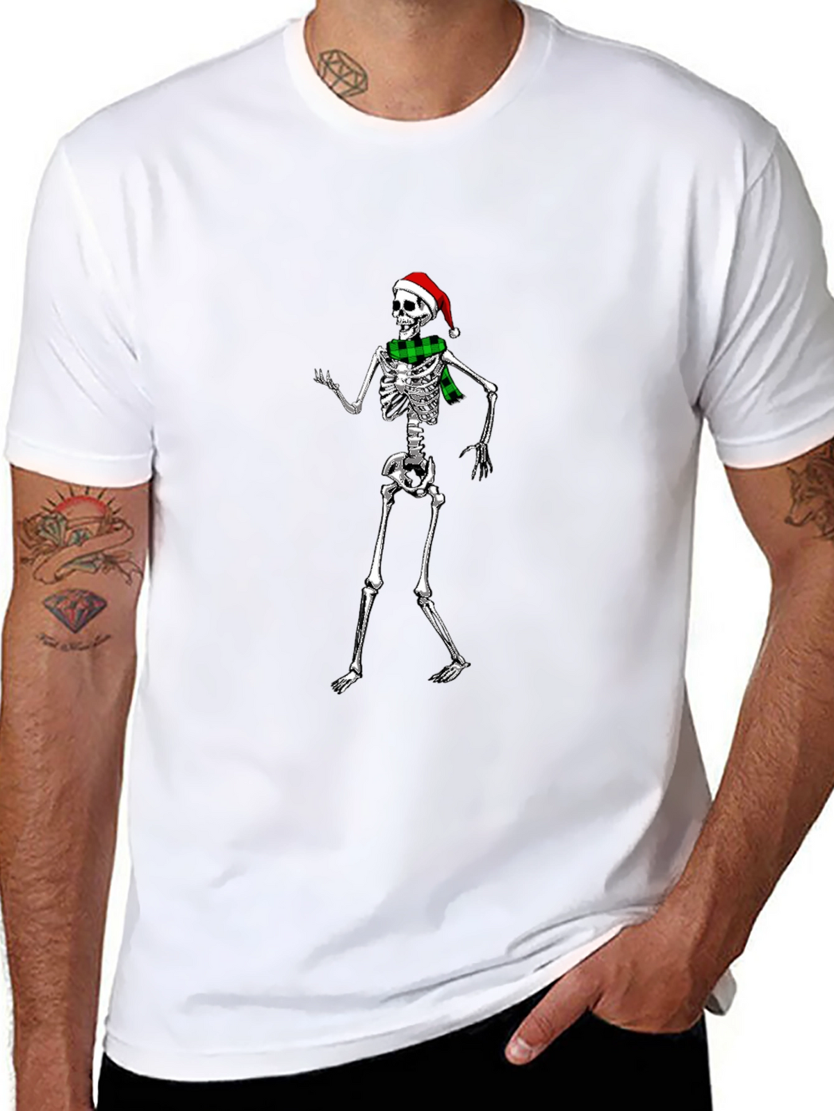 Festive Skeleton Graphic Tee