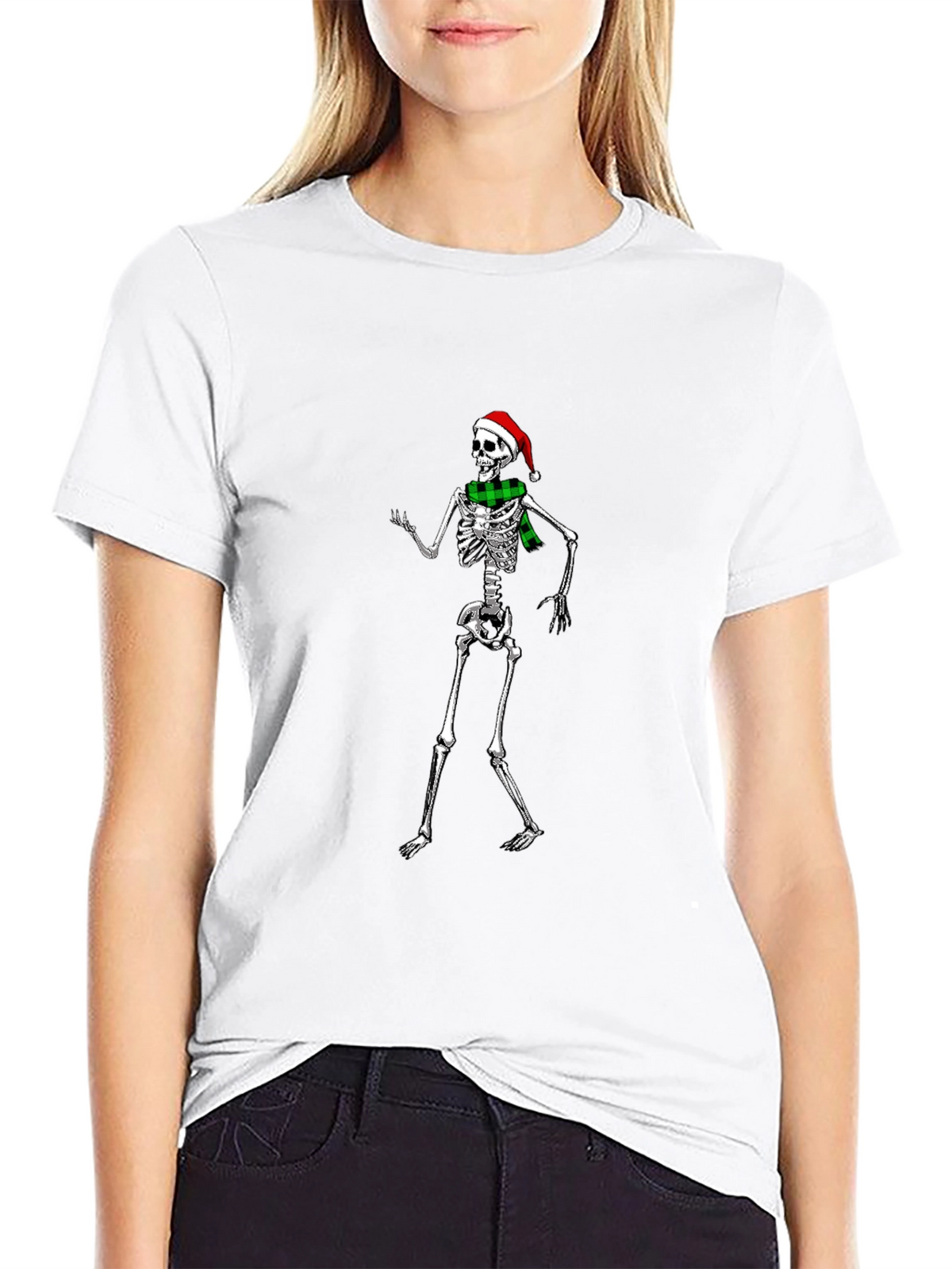 Festive Skeleton Graphic Tee