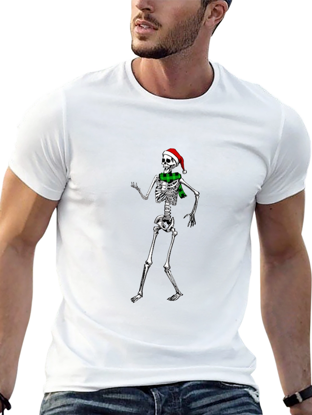 Festive Skeleton Graphic Tee