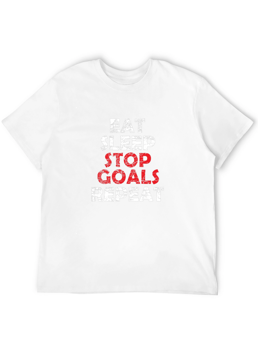 Eat Sleep Stop Goals Repeat Graphic Tee