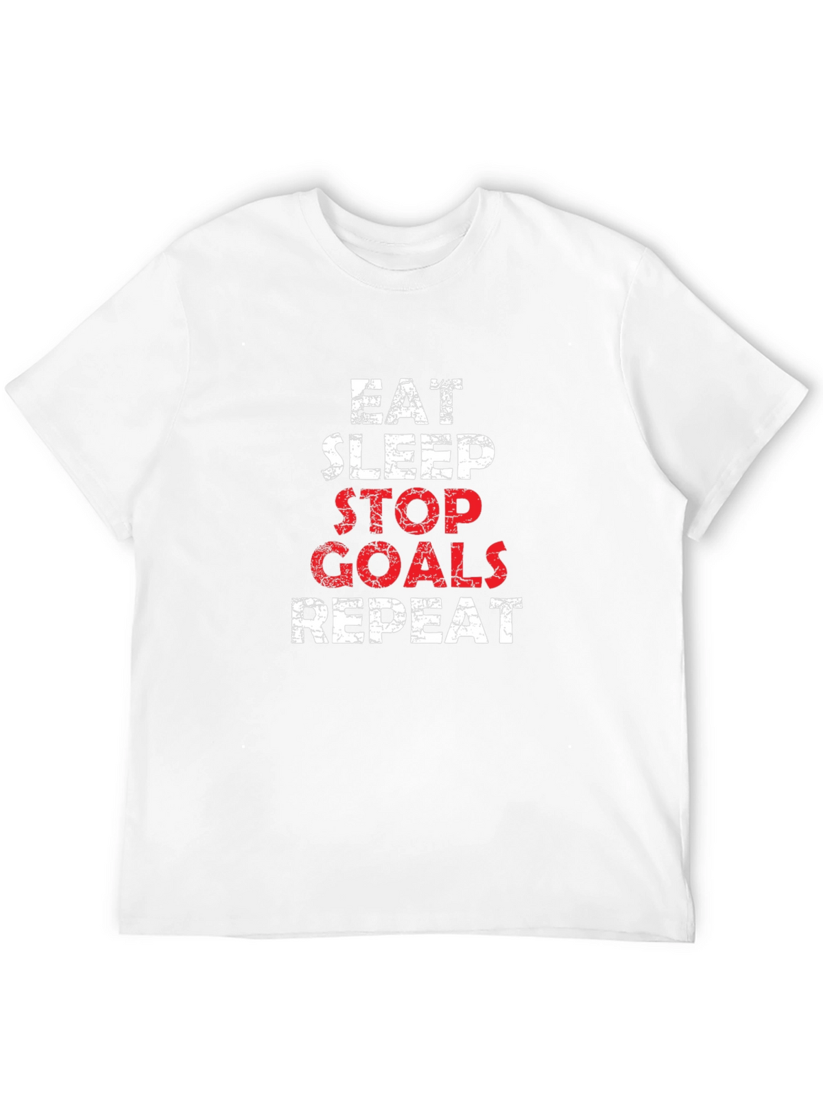 Eat Sleep Stop Goals Repeat Graphic Tee
