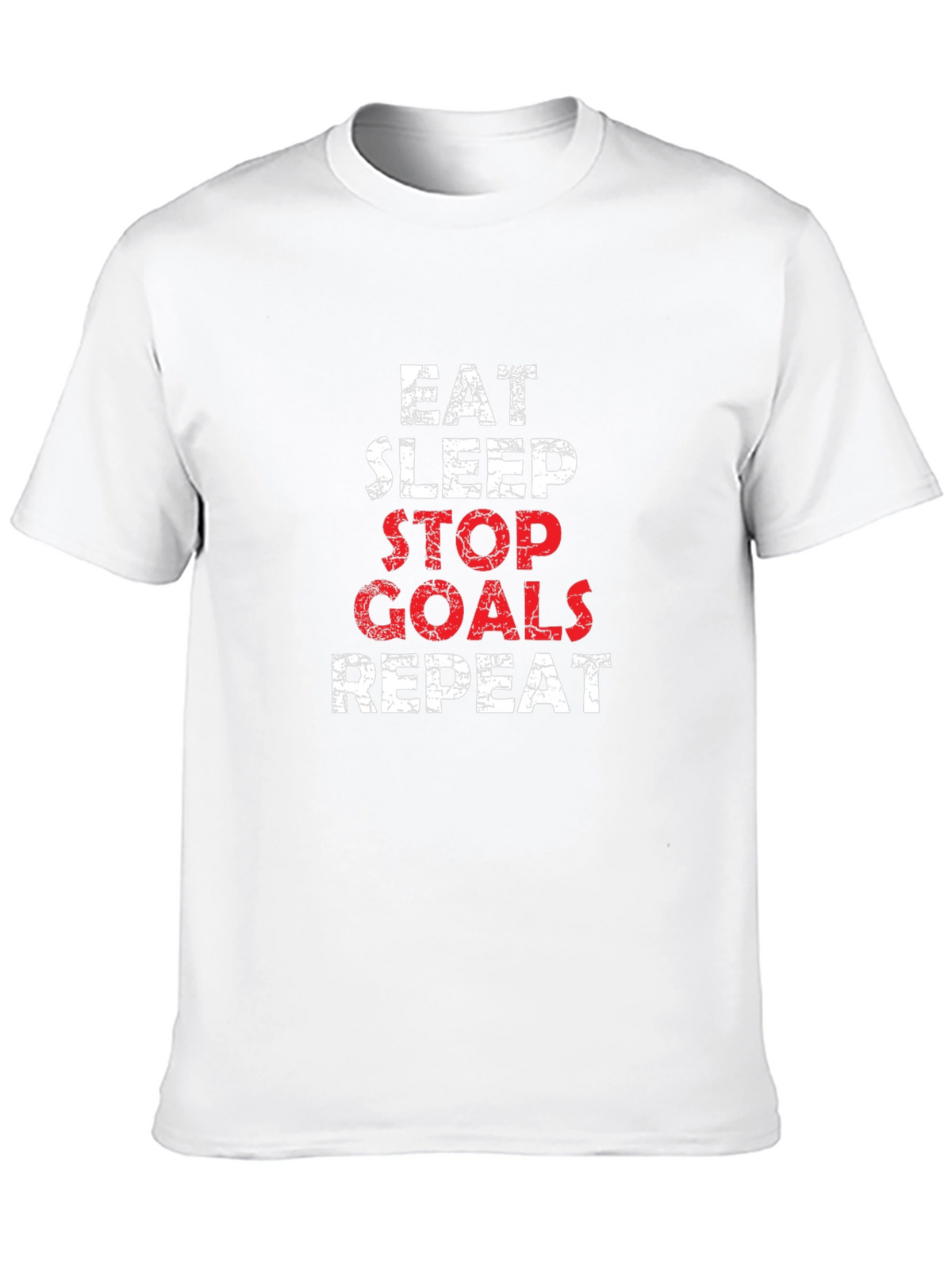 Eat Sleep Stop Goals Repeat Graphic Tee