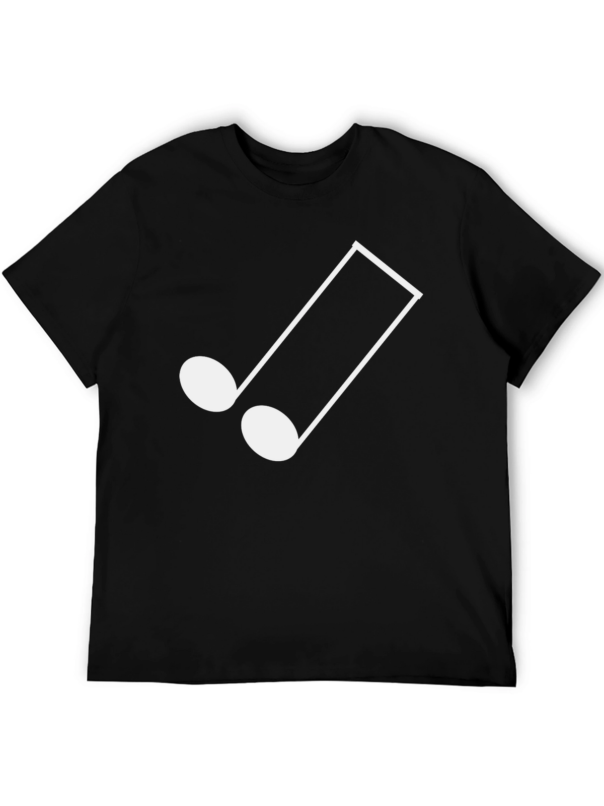 Musical Note Graphic Tee - Stylish Black T-Shirt
