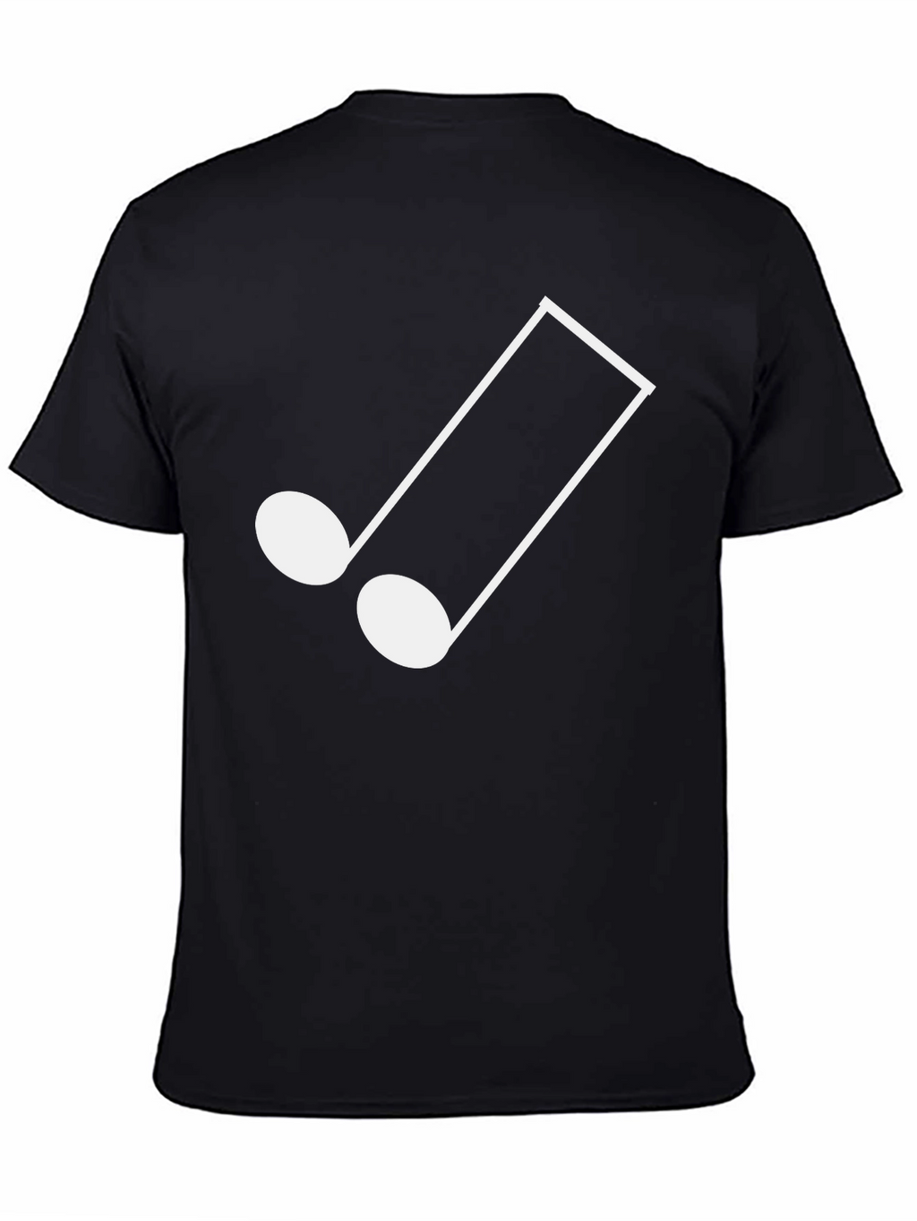 Musical Note Graphic Tee - Stylish Black T-Shirt