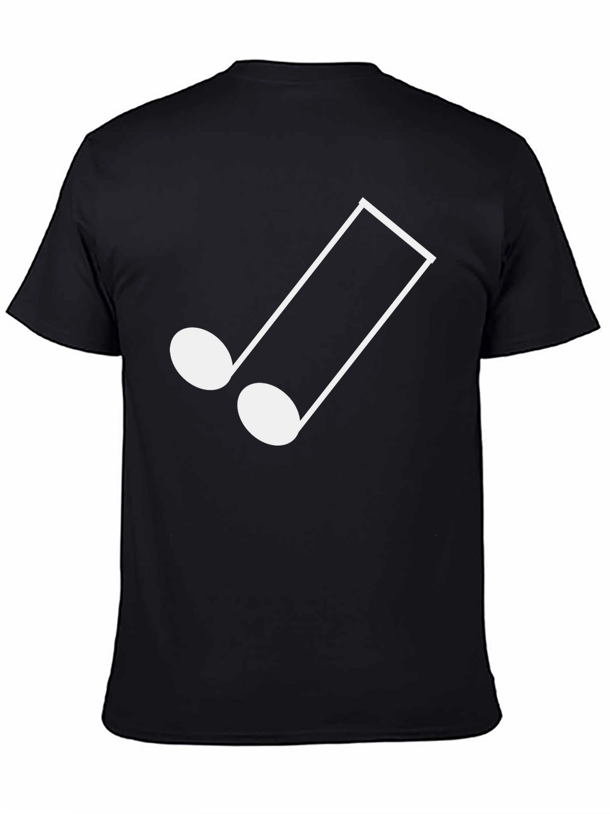 Musical Note Graphic Tee - Stylish Black T-Shirt