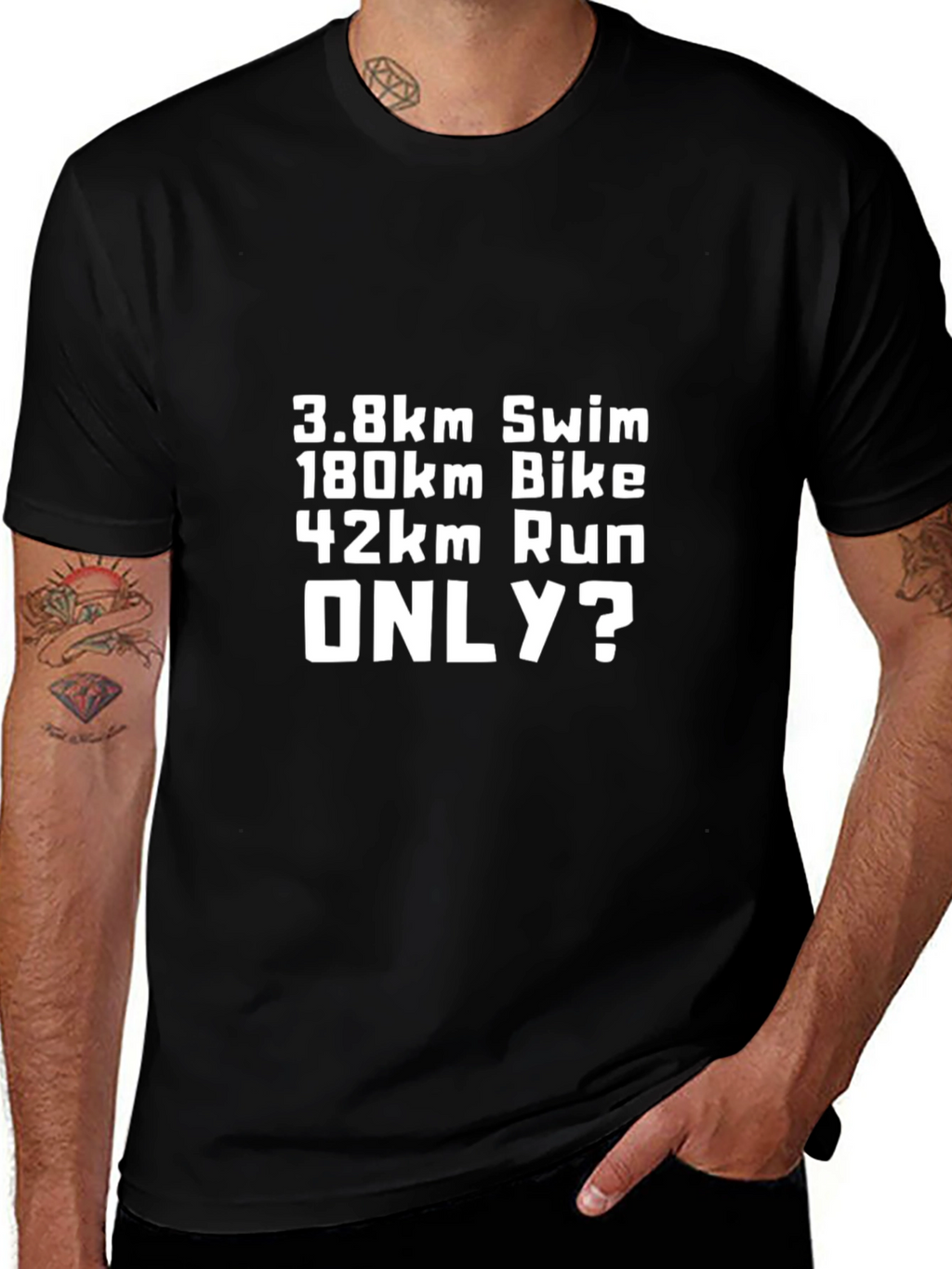 Triathlon T-Shirt: Swim Bike Run - ONLY?