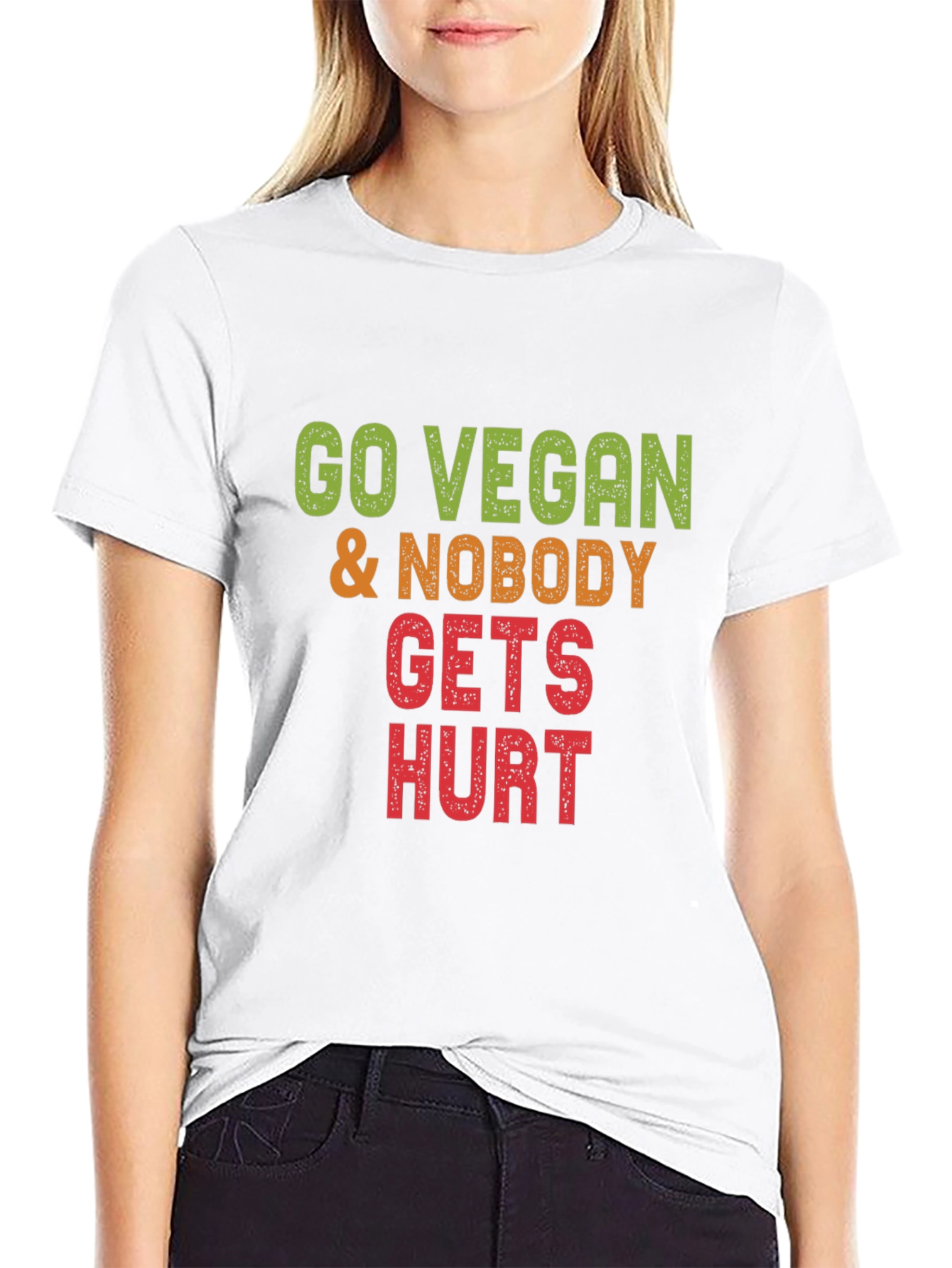 Go Vegan Nobody Gets Hurt Graphic Tee