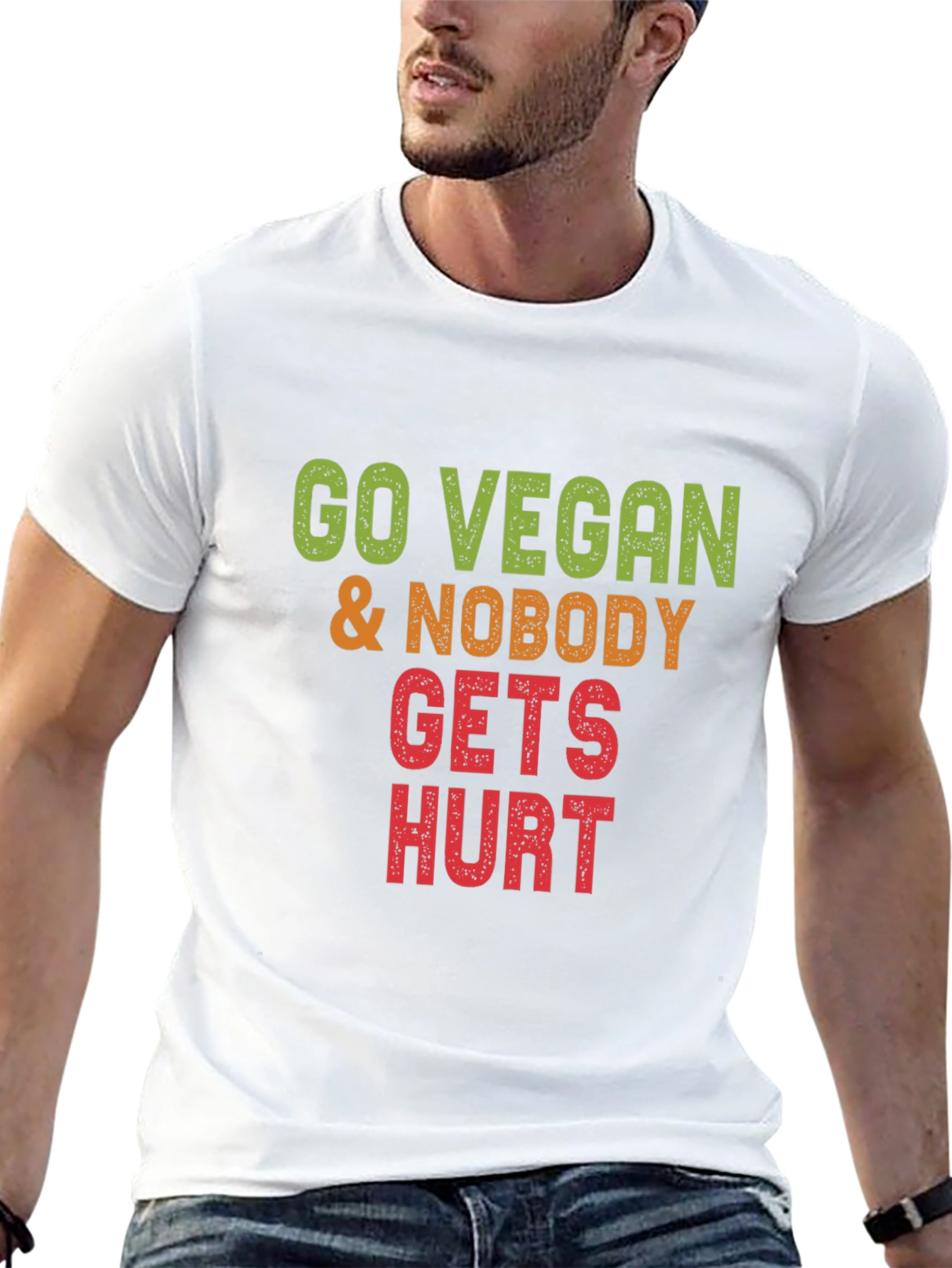 Go Vegan Nobody Gets Hurt Graphic Tee