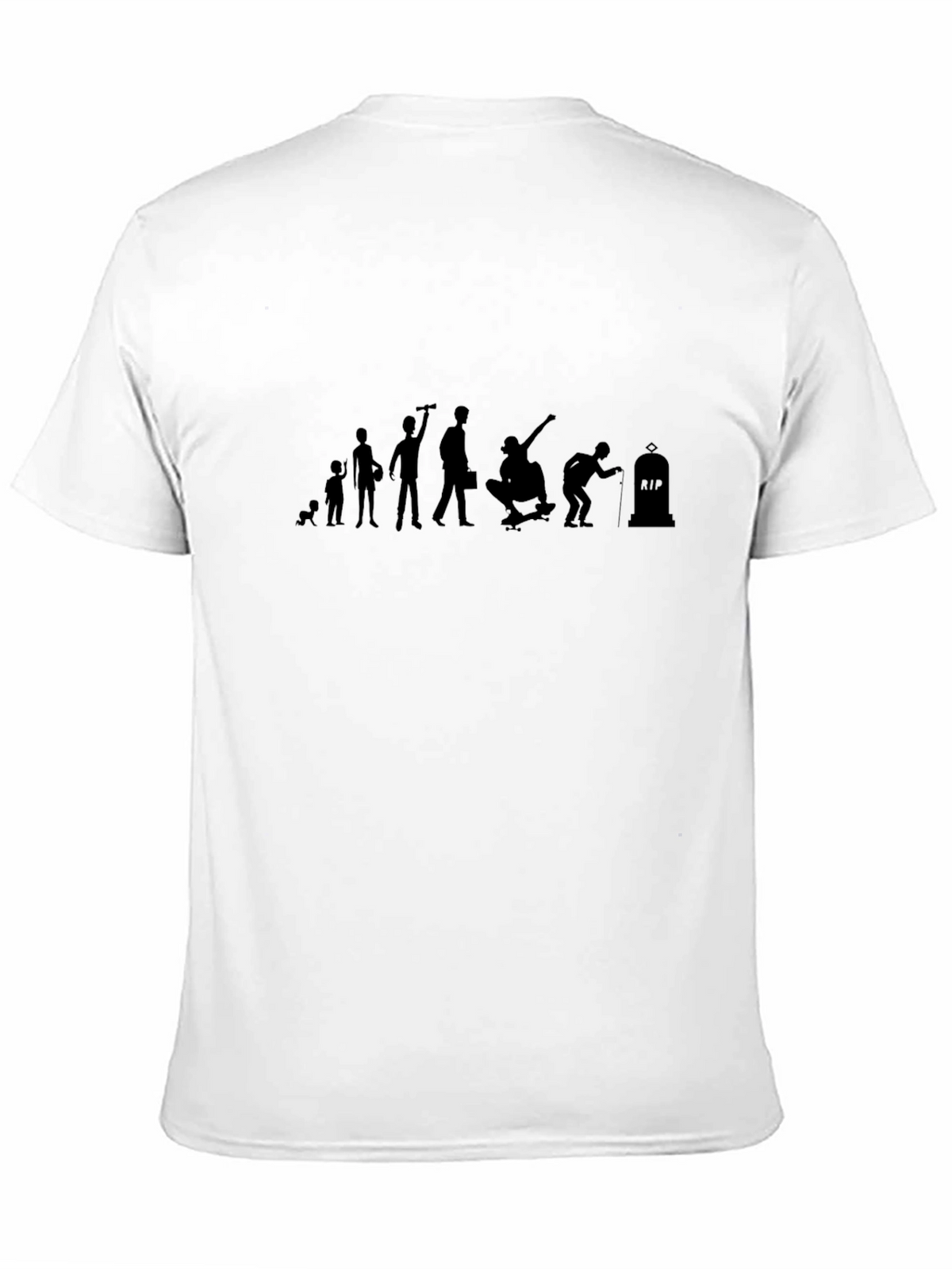 Evolution of a Skateboarder Black T-Shirt