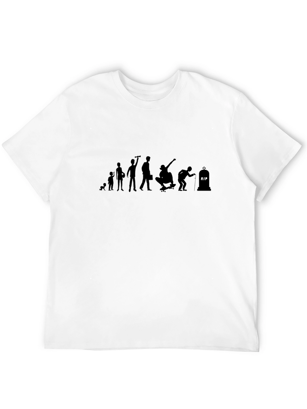 Evolution of a Skateboarder Black T-Shirt