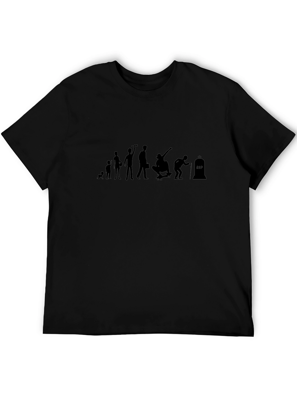 Evolution of a Skateboarder Black T-Shirt